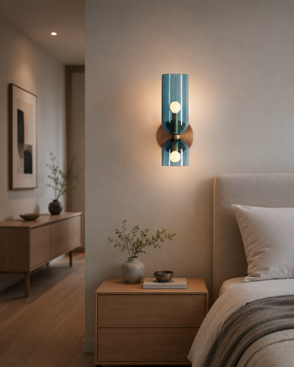 Aurelia Dual Glass Wall Light
