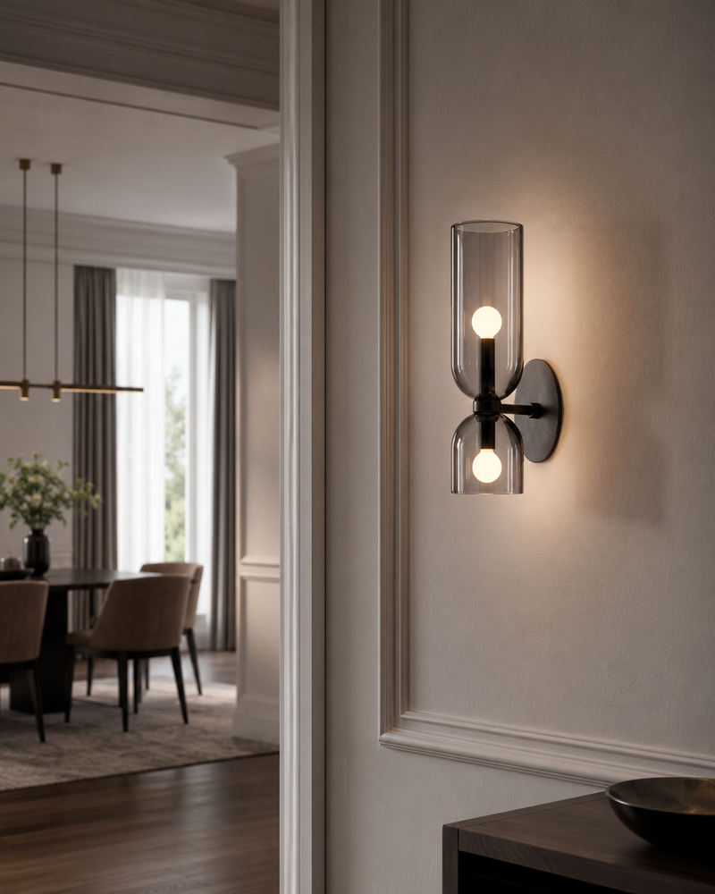 Aurelia Dual Glass Wall Light