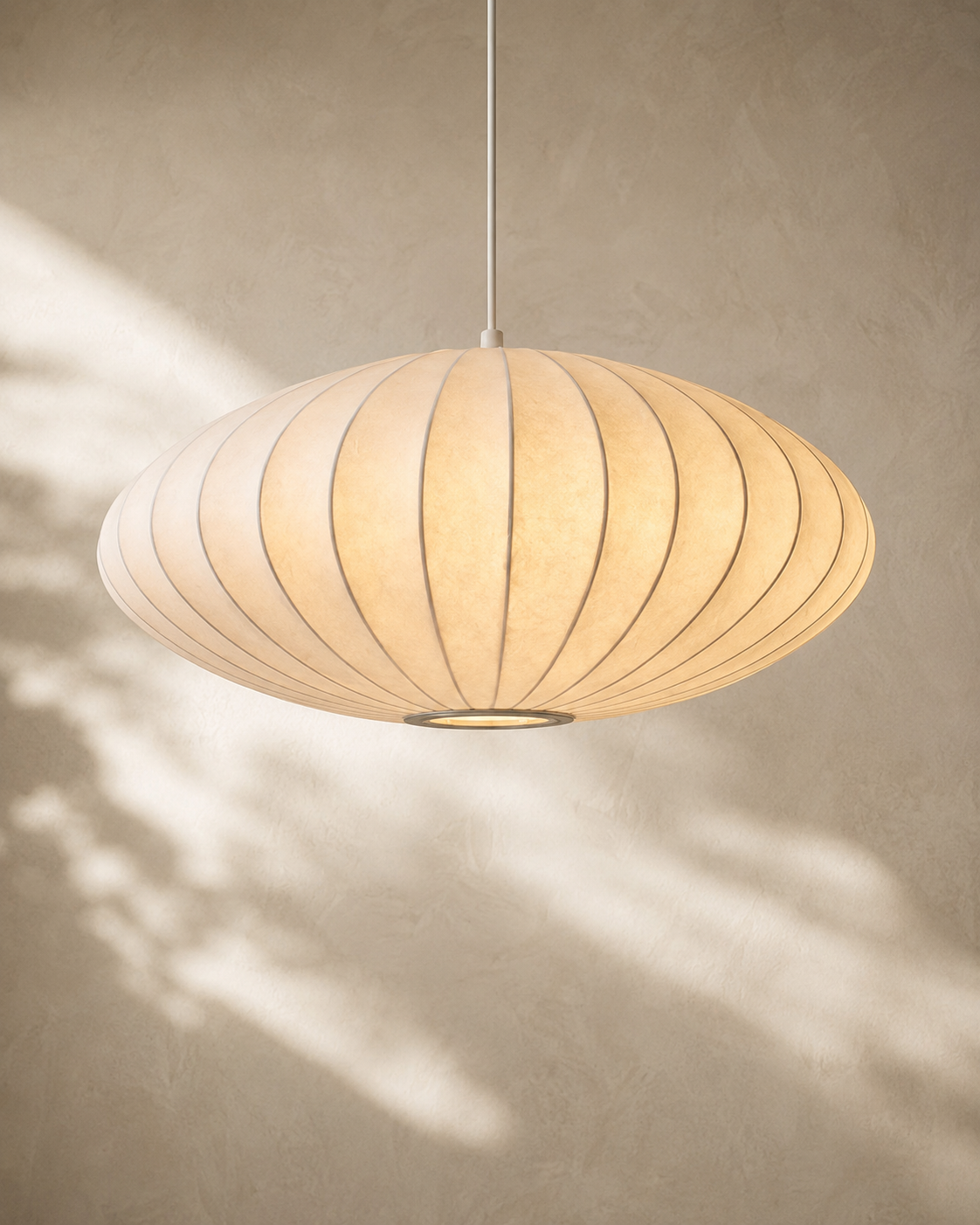 Silk Cocoon Wabi Sabi Pendant Light